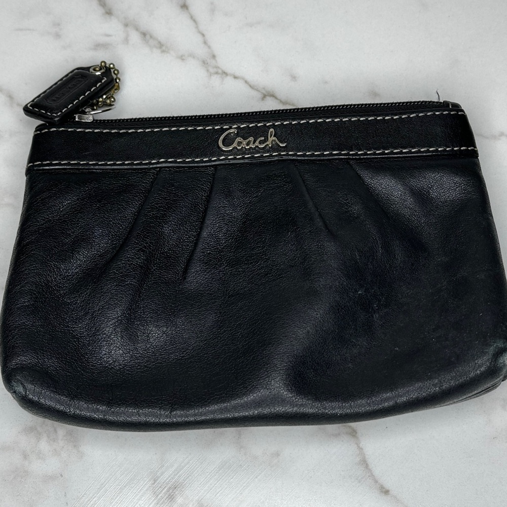 Coach Black Wristlet Wallet Y2K Vintage Leather Wristlet 00’s 2000’s 90’s